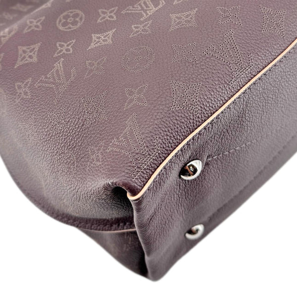 LOUIS VUITTON Carmel Mahina Leather Hobo Bag Chocolate