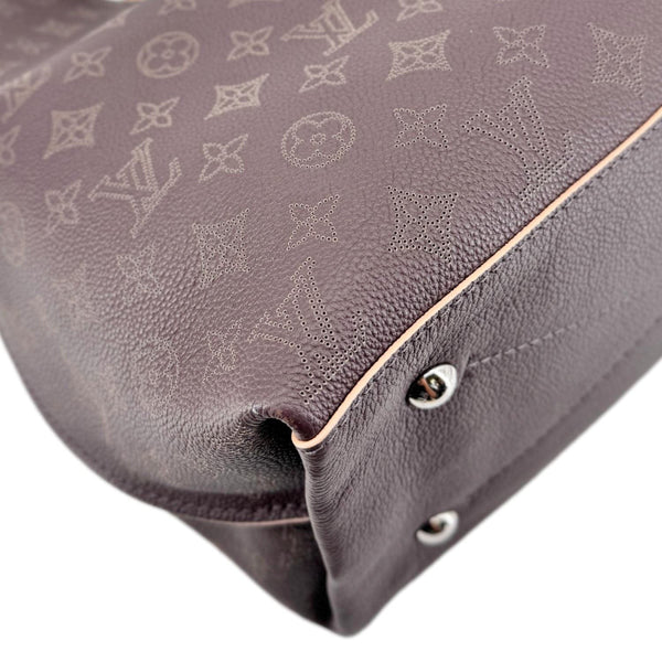 LOUIS VUITTON Carmel Mahina Leather Hobo Bag Chocolate