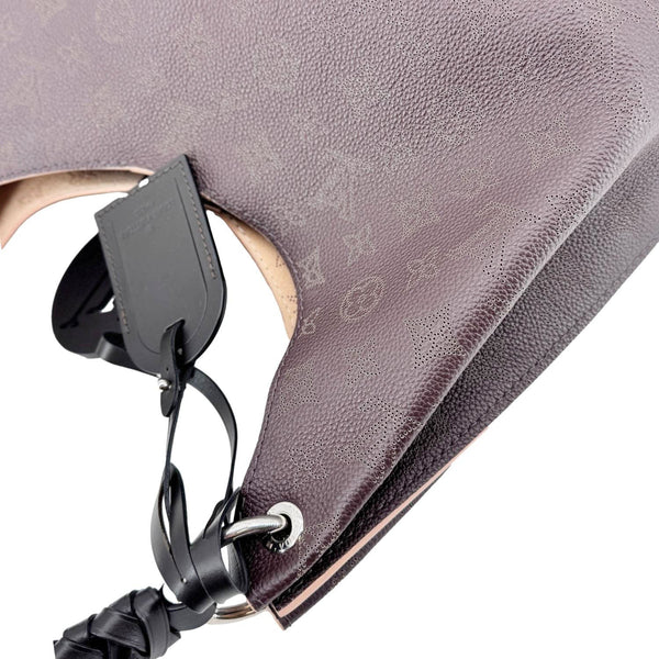 LOUIS VUITTON Carmel Mahina Leather Hobo Bag Chocolate