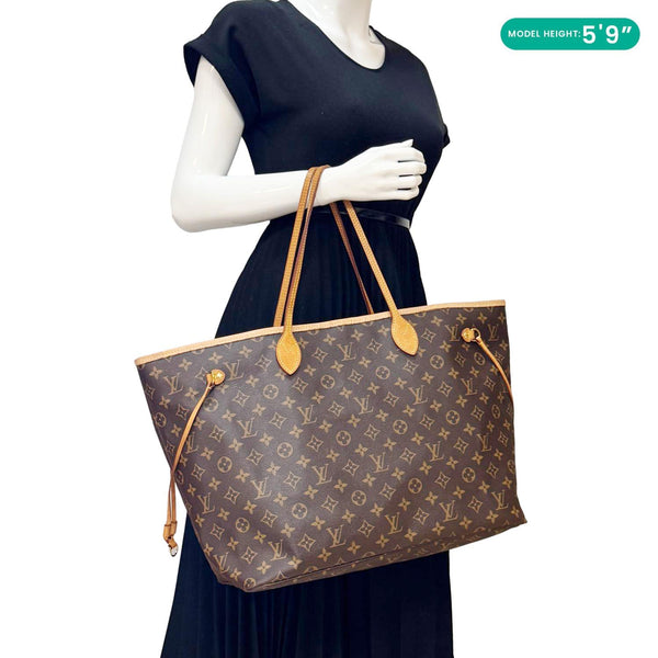 LOUIS VUITTON Neverfull GM Monogram Canvas Shoulder Bag Brown