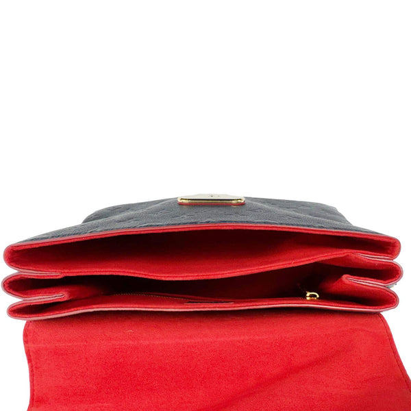 LOUIS VUITTON Georges MM Empreinte Monogram Leather Shoulder Bag Marine Rouge