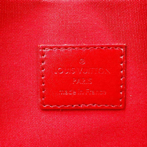 LOUIS VUITTON Felicie Pochette Monogram Vernis Crossbody Bag Red