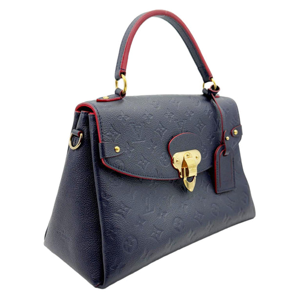 LOUIS VUITTON Georges MM Empreinte Monogram Leather Shoulder Bag Marine Rouge