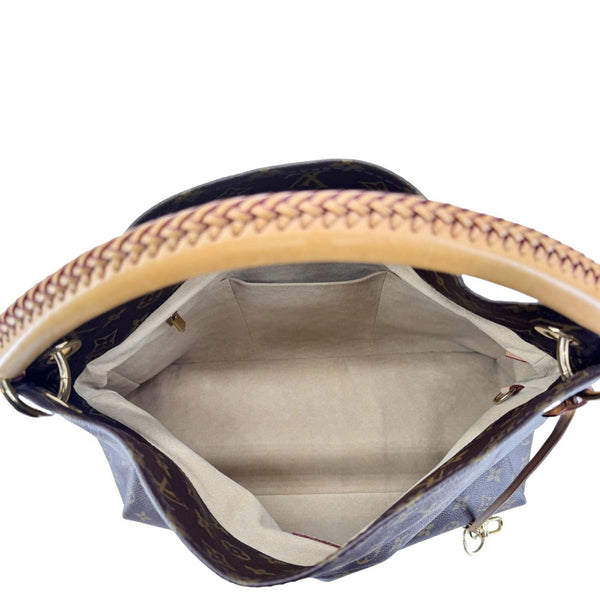 LOUIS VUITTON Artsy MM Monogram Canvas Hobo Bag Brown