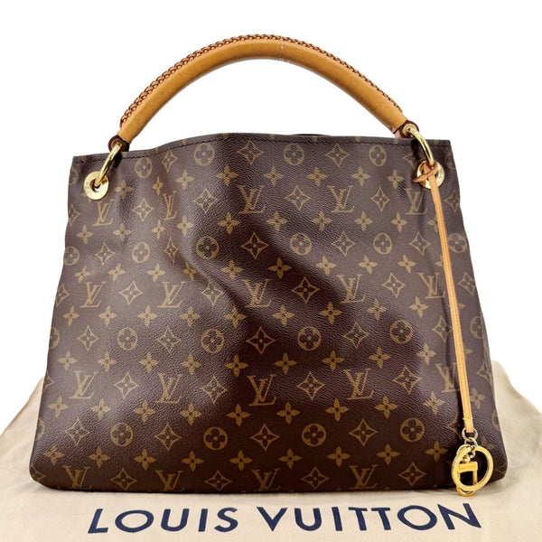 LOUIS VUITTON Artsy MM Monogram Canvas Hobo Bag Brown