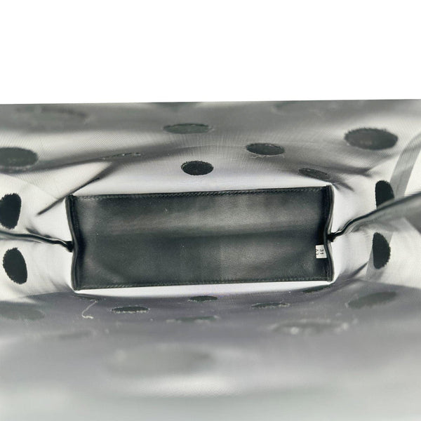 PRADA Ricamo Rete Polka Dot Mesh Tote BLack