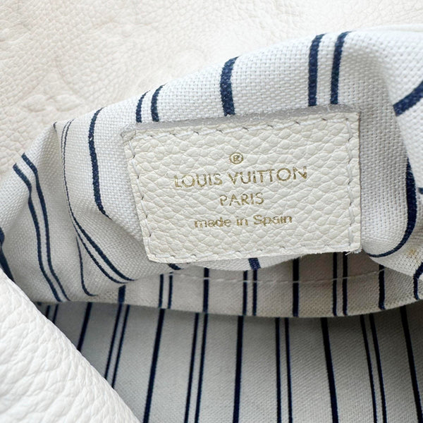 LOUIS VUITTON Artsy MM Monogram Empreinte Leather Hobo Bag Off White