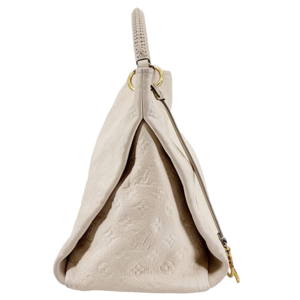 LOUIS VUITTON Artsy MM Monogram Empreinte Leather Hobo Bag Off White