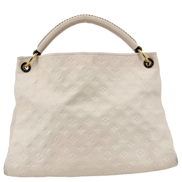 LOUIS VUITTON Artsy MM Monogram Empreinte Leather Hobo Bag Off White