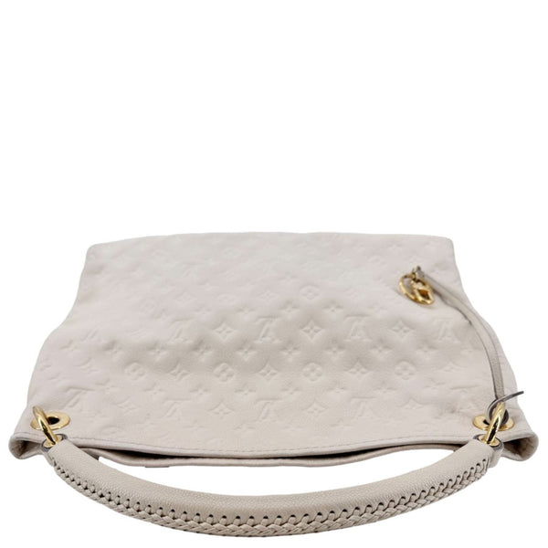 LOUIS VUITTON Artsy MM Monogram Empreinte Leather Hobo Bag Off White