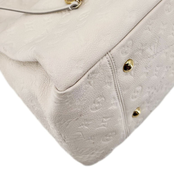 LOUIS VUITTON Artsy MM Monogram Empreinte Leather Hobo Bag Off White