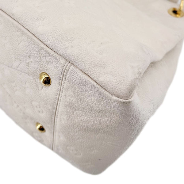 LOUIS VUITTON Artsy MM Monogram Empreinte Leather Hobo Bag Off White