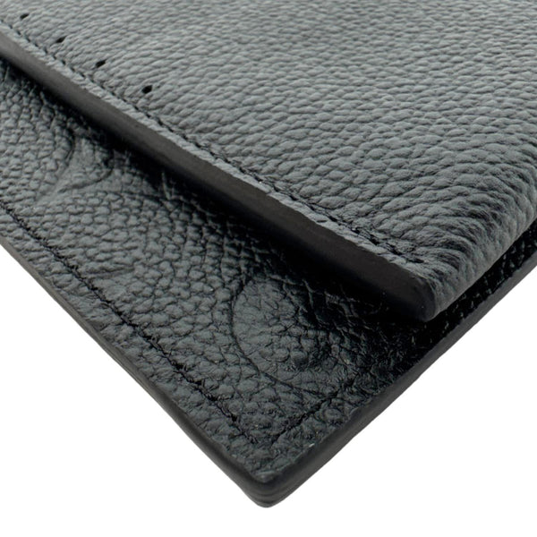 LOUIS VUITTON Monogram Empreinte Leather Insert Card Holder Black