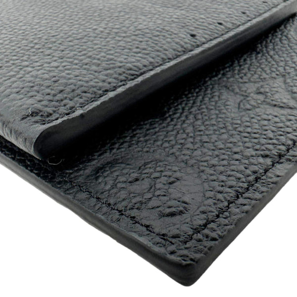 LOUIS VUITTON Monogram Empreinte Leather Insert Card Holder Black