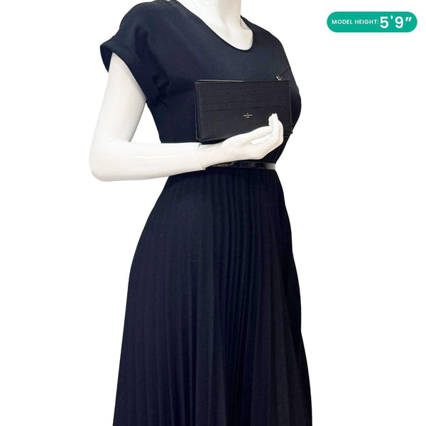 LOUIS VUITTON Monogram Empreinte Leather Insert Card Holder Black