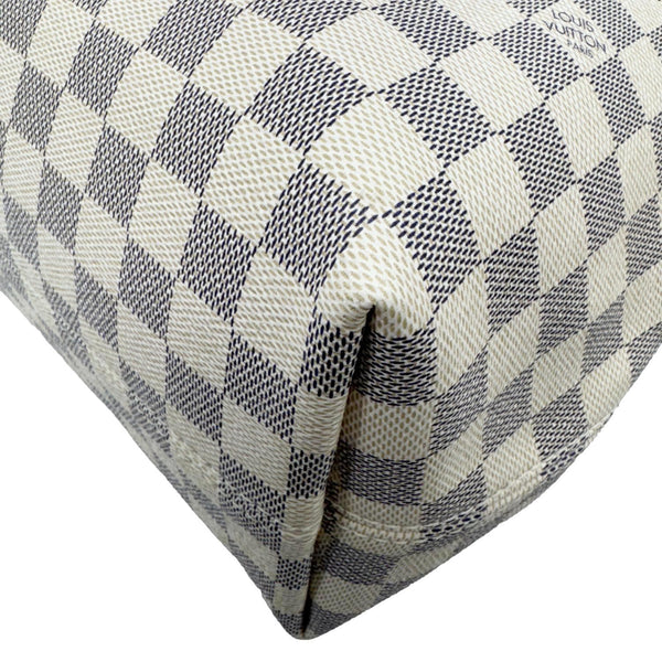 LOUIS VUITTON Graceful MM Damier Azur Hobo Shoulder Bag Rose Ballerine