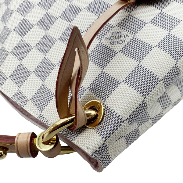 LOUIS VUITTON Graceful MM Damier Azur Hobo Shoulder Bag Rose Ballerine