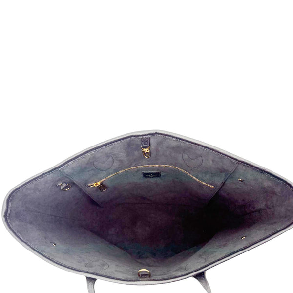 LOUIS VUITTON Neverfull MM Monogram Empreinte Leather Shoulder Bag Bicolor