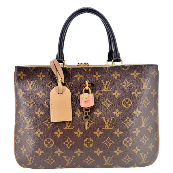 LOUIS VUITTON Millefeuille Monogram Canvas Shoulder Bag Brown