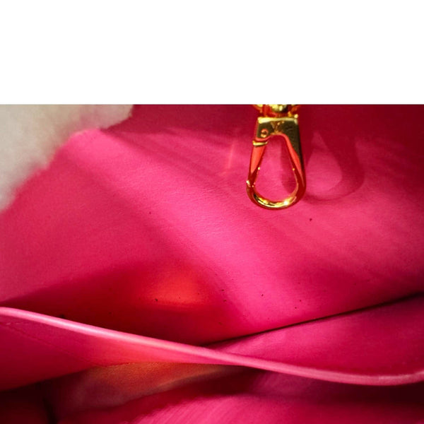 LOUIS VUITTON Capucines MM Taurillon Leather Satchel Bag Black