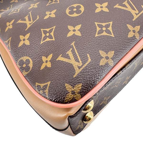 LOUIS VUITTON Millefeuille Monogram Canvas Shoulder Bag Brown