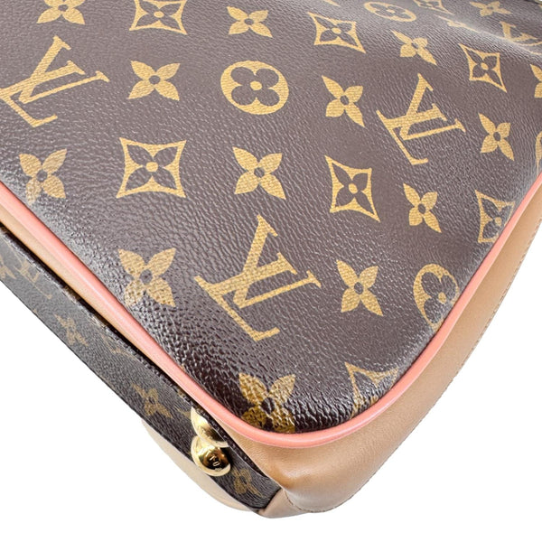LOUIS VUITTON Millefeuille Monogram Canvas Shoulder Bag Brown