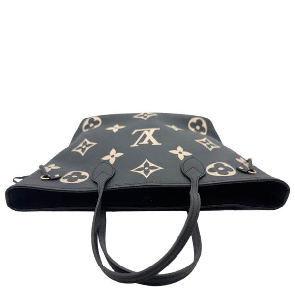 LOUIS VUITTON Neverfull MM Monogram Empreinte Leather Shoulder Bag Bicolor