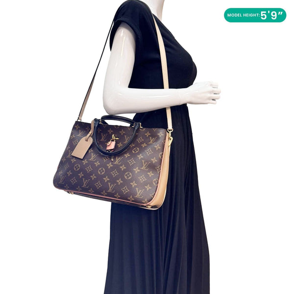 LOUIS VUITTON Millefeuille Monogram Canvas Shoulder Bag Brown