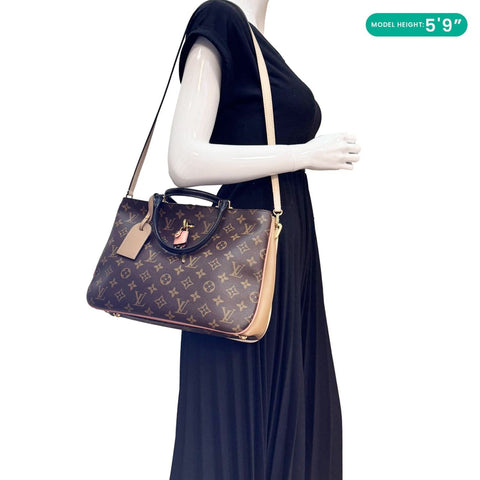 LOUIS VUITTON Millefeuille Monogram Canvas Shoulder Bag Brown