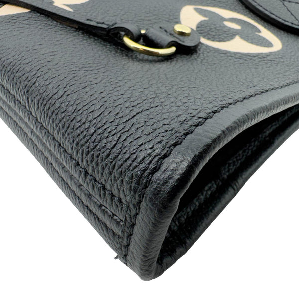 LOUIS VUITTON Neverfull MM Monogram Empreinte Leather Shoulder Bag Bicolor