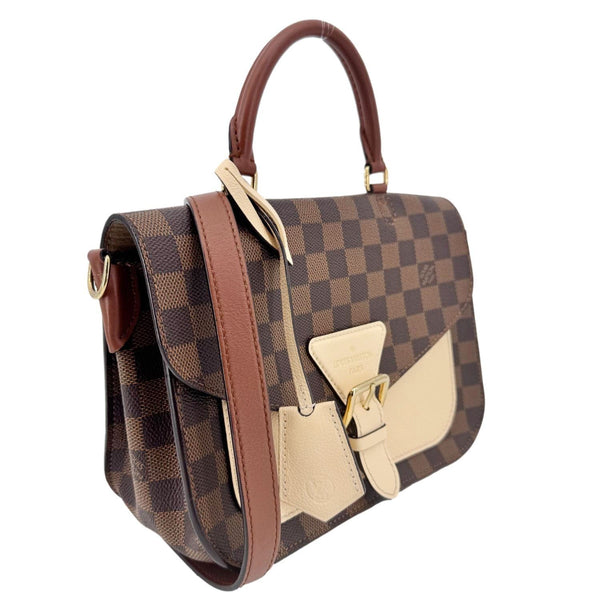 LOUIS VUITTON Beaumarchais Damier Ebene Shoulder Bag Brown