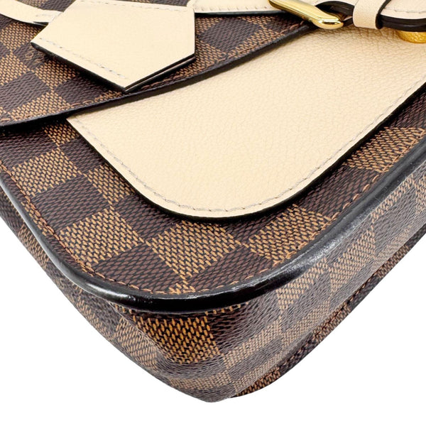 LOUIS VUITTON Beaumarchais Damier Ebene Shoulder Bag Brown