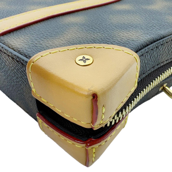 LOUIS VUITTON Virgil Abloh Soft Trunk Monogram Blurry Messenger Bag Brown