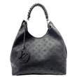 LOUIS VUITTON Carmel Mahina Leather Hobo Bag Black
