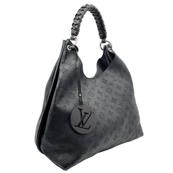 LOUIS VUITTON Carmel Mahina Leather Hobo Bag Black