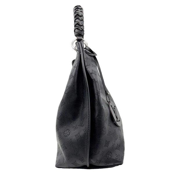 LOUIS VUITTON Carmel Mahina Leather Hobo Bag Black