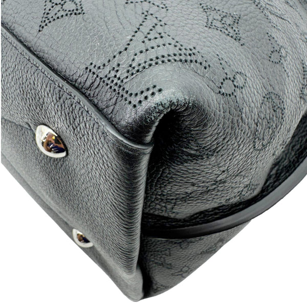 LOUIS VUITTON Carmel Mahina Leather Hobo Bag Black