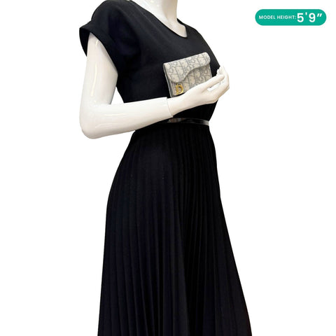 CHRISTIAN DIOR Saddle Oblique Canvas Card Holder Gray