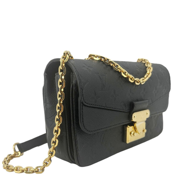 LOUIS VUITTON Marceau Monogram Empreinte Leather Shoulder Bag Black