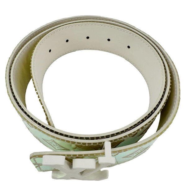 LOUIS VUITTON LV Initiales Reversible Monogram PVC Belt Iridescent Prism Size 110/44