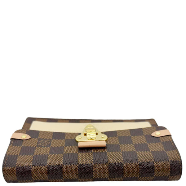 LOUIS VUITTON Vavin Chain Wallet Damier Ebene Crossbody Bag Cream Beige