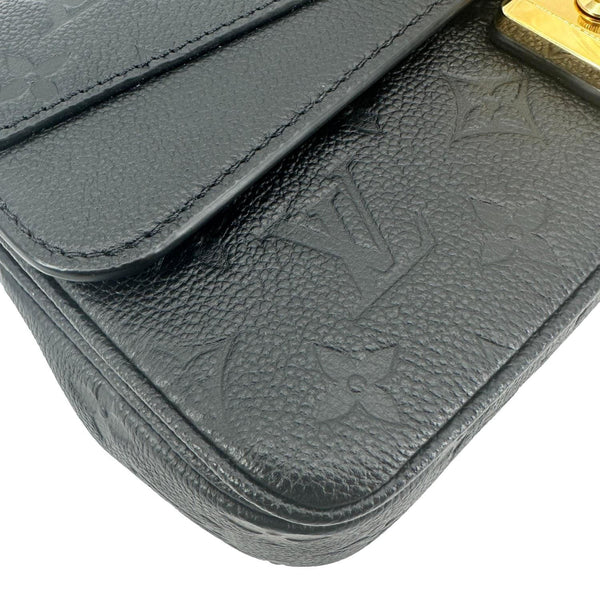 LOUIS VUITTON Marceau Monogram Empreinte Leather Shoulder Bag Black