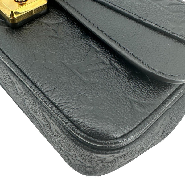 LOUIS VUITTON Marceau Monogram Empreinte Leather Shoulder Bag Black