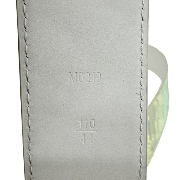 LOUIS VUITTON LV Initiales Reversible Monogram PVC Belt Iridescent Prism Size 110/44