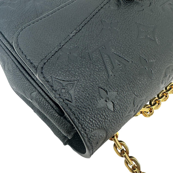 LOUIS VUITTON Marceau Monogram Empreinte Leather Shoulder Bag Black
