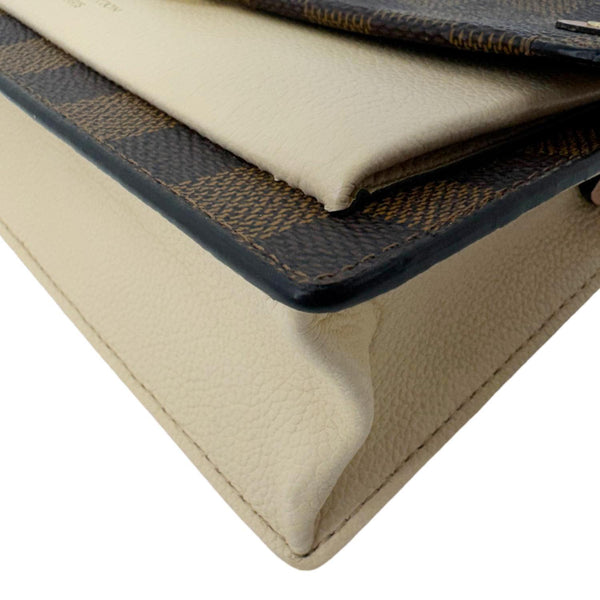 LOUIS VUITTON Vavin Chain Wallet Damier Ebene Crossbody Bag Cream Beige