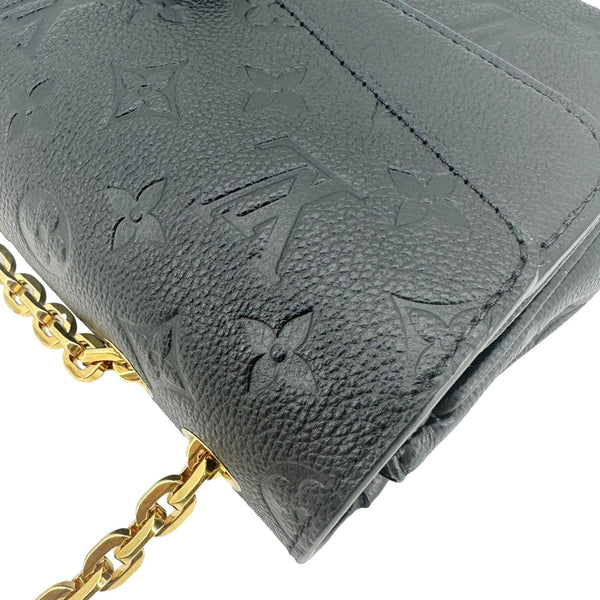 LOUIS VUITTON Marceau Monogram Empreinte Leather Shoulder Bag Black