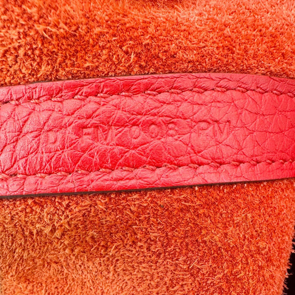 HERMES Picotin Lock 18 Taurillon Clemence Leather Hobo Bag Red