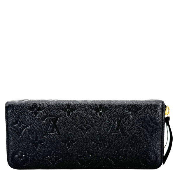 LOUIS VUITTON Monogram Empreinte Leather Zippy Wallet Black