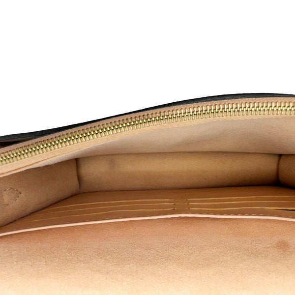 LOUIS VUITTON Vavin Chain Wallet Damier Ebene Crossbody Bag Cream Beige